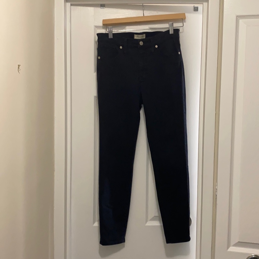Madewell 9’’ high-rise skinny jeans size 28, black denim, lightly worn